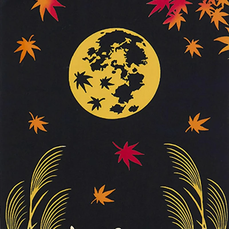 Kenema Moon Rabbit Tenugui Traditional Hand Dyed Cloth Towel 35 x 90cm