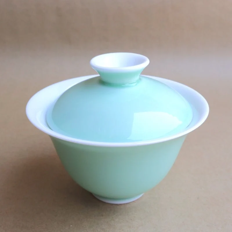 Authentischer bunter Gaiwan „Yanzhi“ aus Jingdezhen