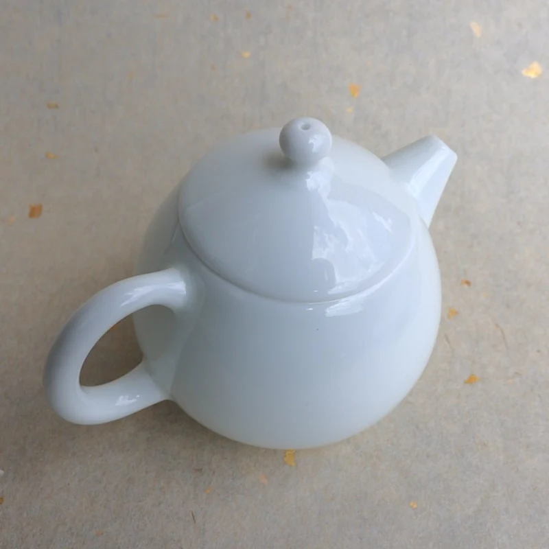 Jingdezhen „Drachenei“ reine weiße Jade-Porzellan-Gongfu-Teekanne 145 ml