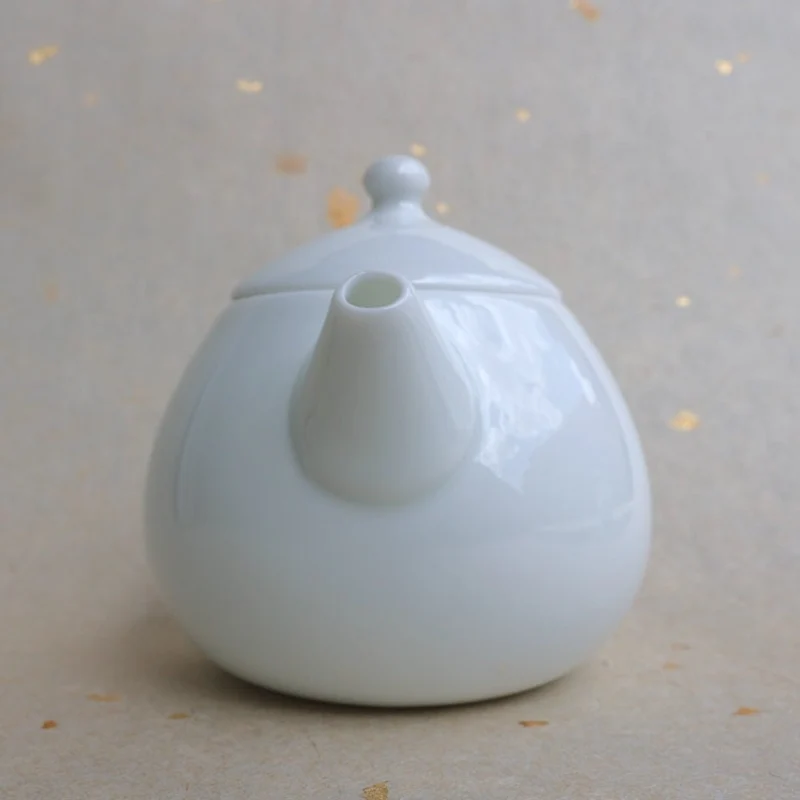 Jingdezhen „Drachenei“ reine weiße Jade-Porzellan-Gongfu-Teekanne 145 ml