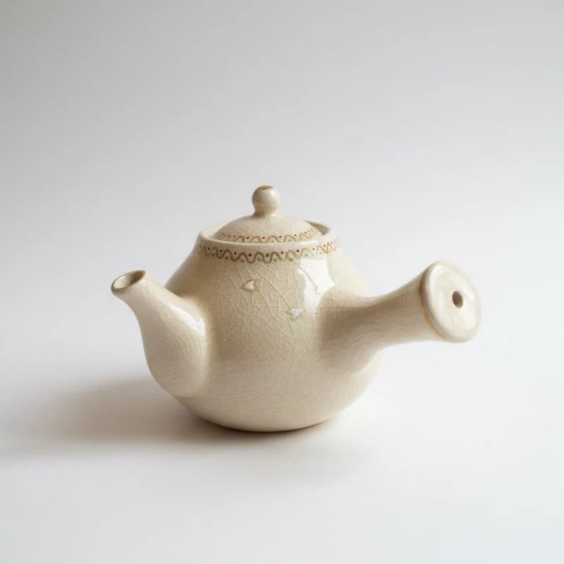 Tohomura handbemalte japanische Kyusu-Teekanne – Hanagokoro-Kollektion