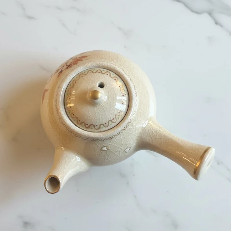 Tohomura handbemalte japanische Kyusu-Teekanne – Hanagokoro-Kollektion