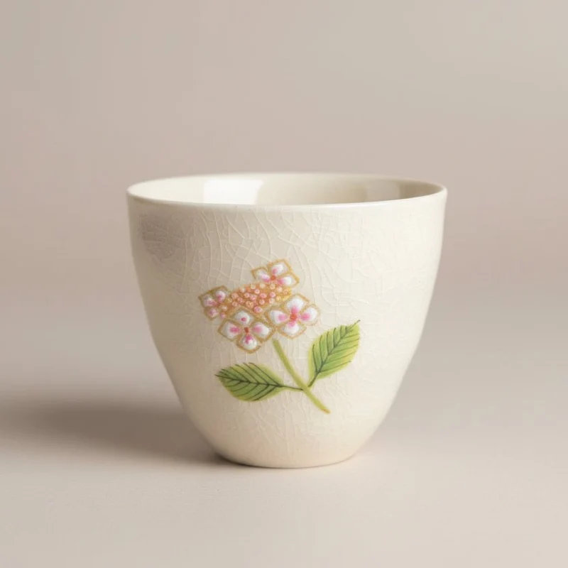 Tohomura handbemalte japanische Kyusu-Teekanne – Hanagokoro-Kollektion