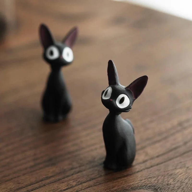 Handgemachtes Teegeschirr „Little Watcher“ mit schwarzer Katze