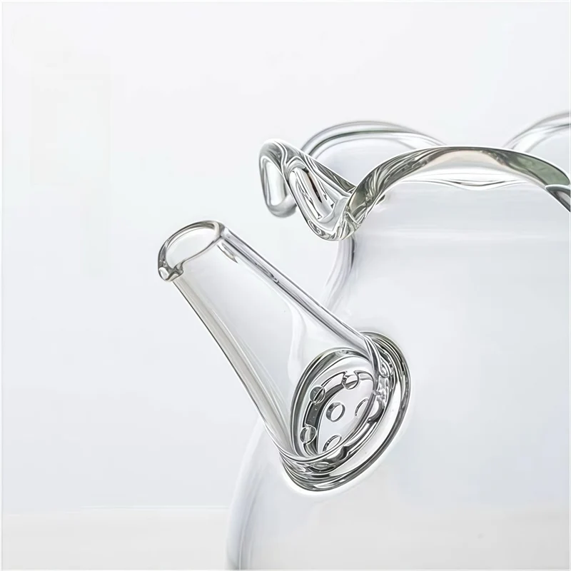 Teebereiter/Fairness-Tasse aus Blumenglas mit eingebautem Sieb