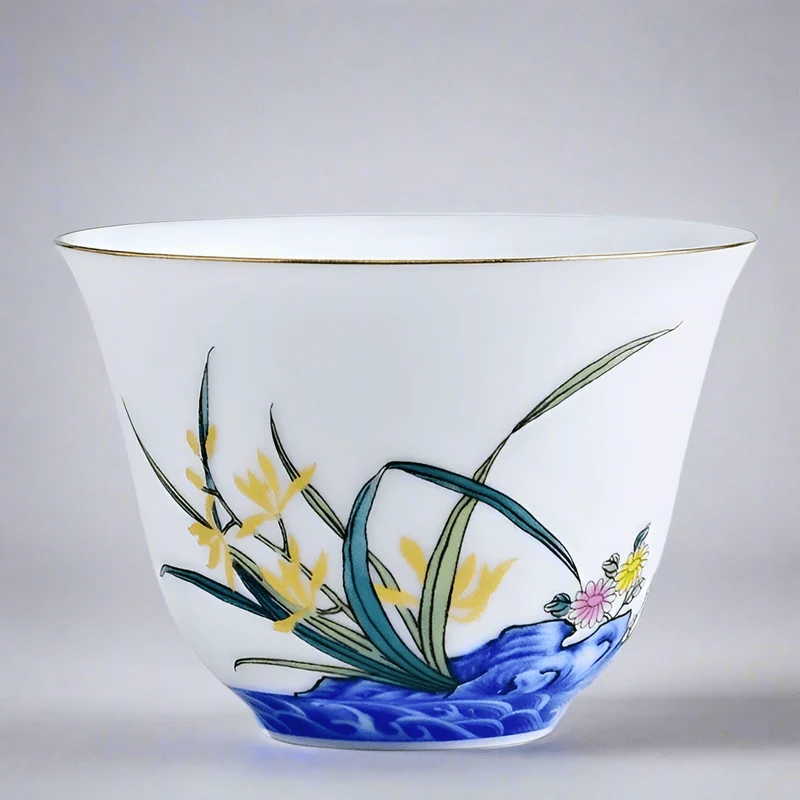 Tägliche Gongfu-Teetasse – Gartenkollektion, Premium-Porzellan, Klangform