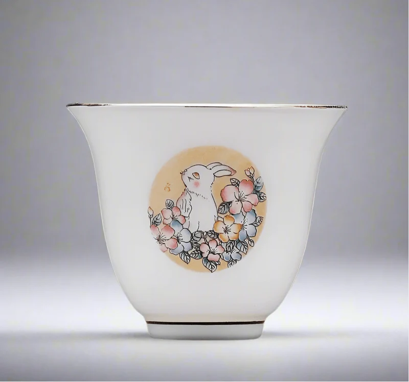 Tägliche Gongfu-Teetasse – Gartenkollektion, Premium-Porzellan, Klangform