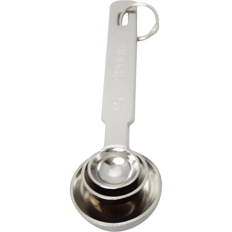 Thick Stainless Steel Measuring Spoons 3-Size Set (2.5cc, 5cc, 15cc)