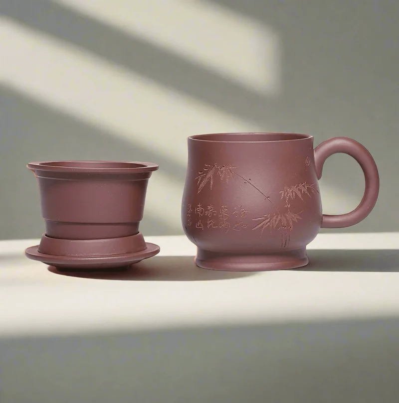 Meister Zhou Yixing Premium Teebereiter-Set aus violettem Ton