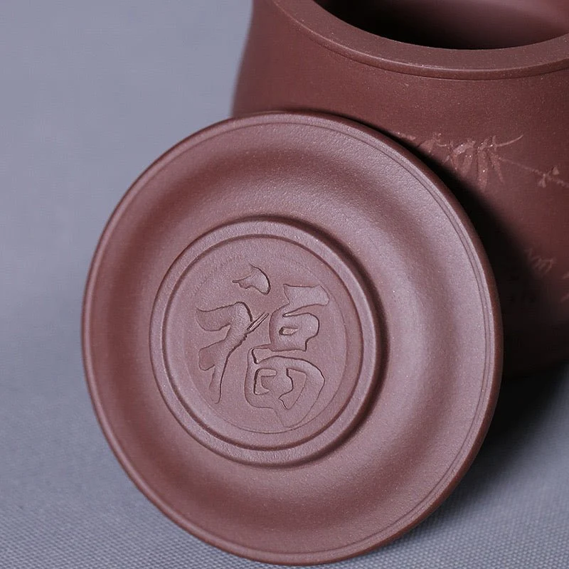 Meister Zhou Yixing Premium Teebereiter-Set aus violettem Ton