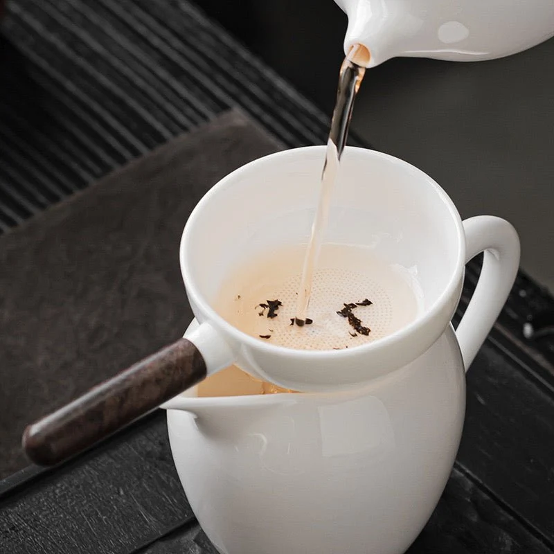 Gongfu-Teesieb im Pan-Stil mit Teller