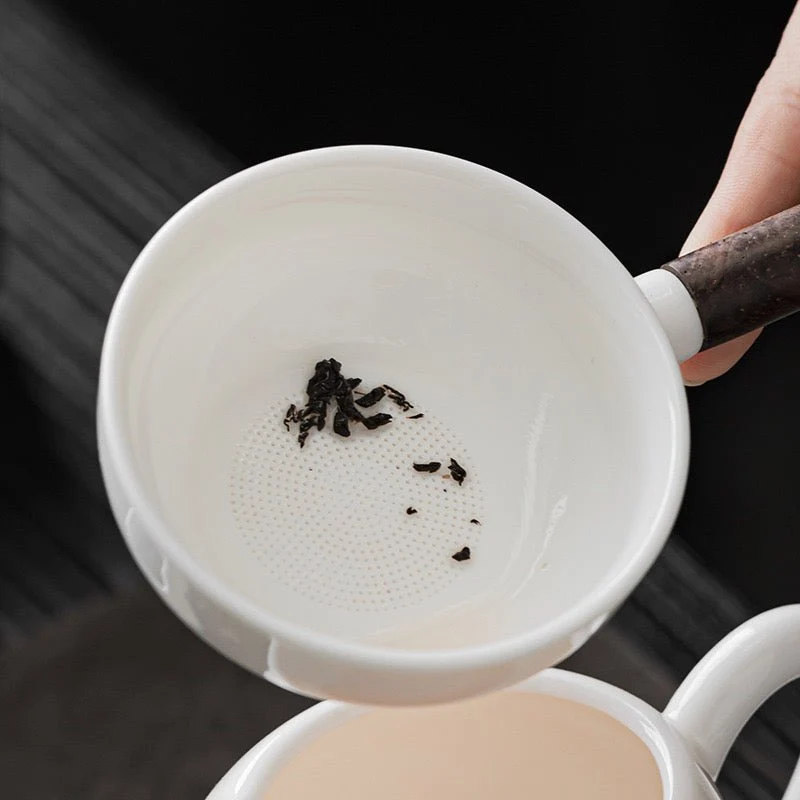 Gongfu-Teesieb im Pan-Stil mit Teller