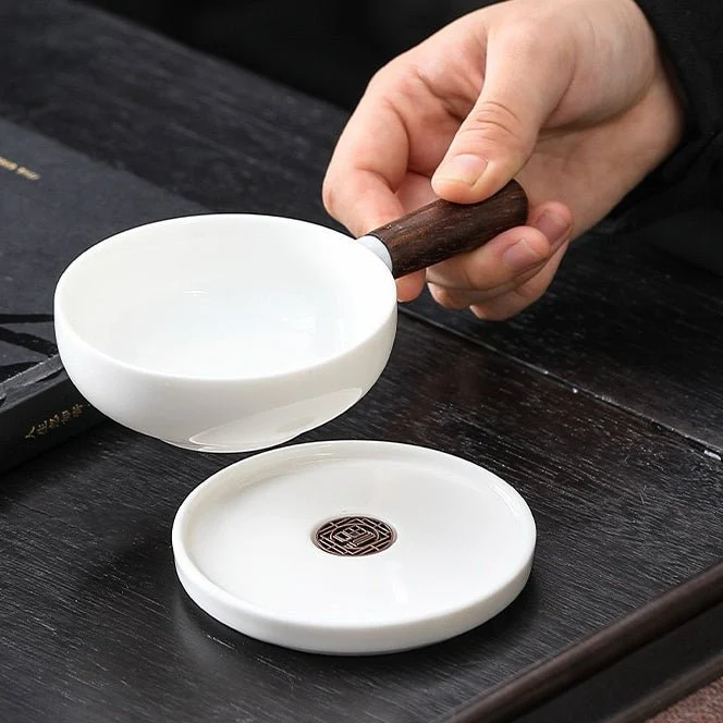 Gongfu-Teesieb im Pan-Stil mit Teller