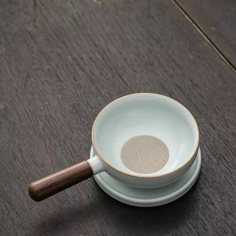 Gongfu-Teesieb im Pan-Stil mit Teller