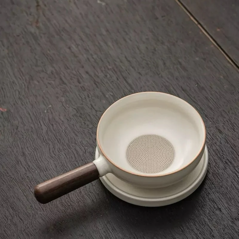 Gongfu-Teesieb im Pan-Stil mit Teller