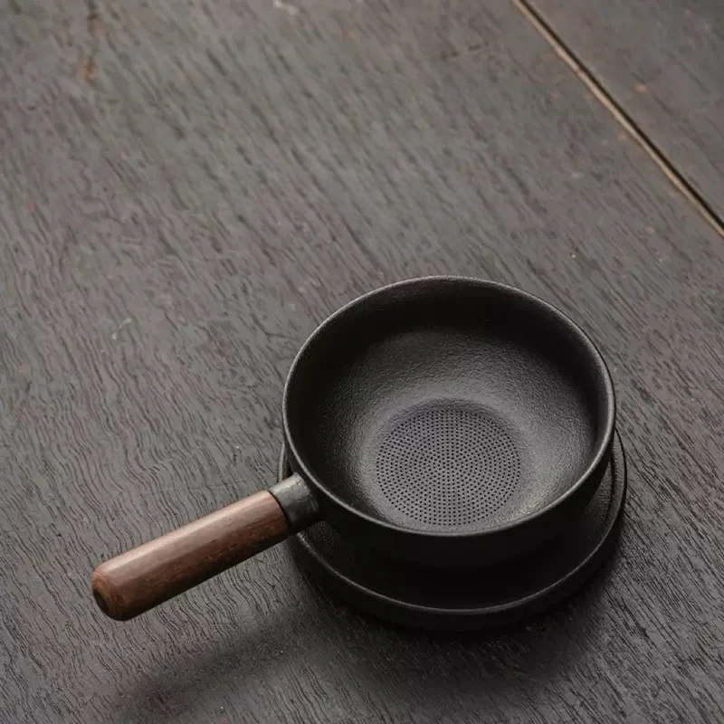 Gongfu-Teesieb im Pan-Stil mit Teller