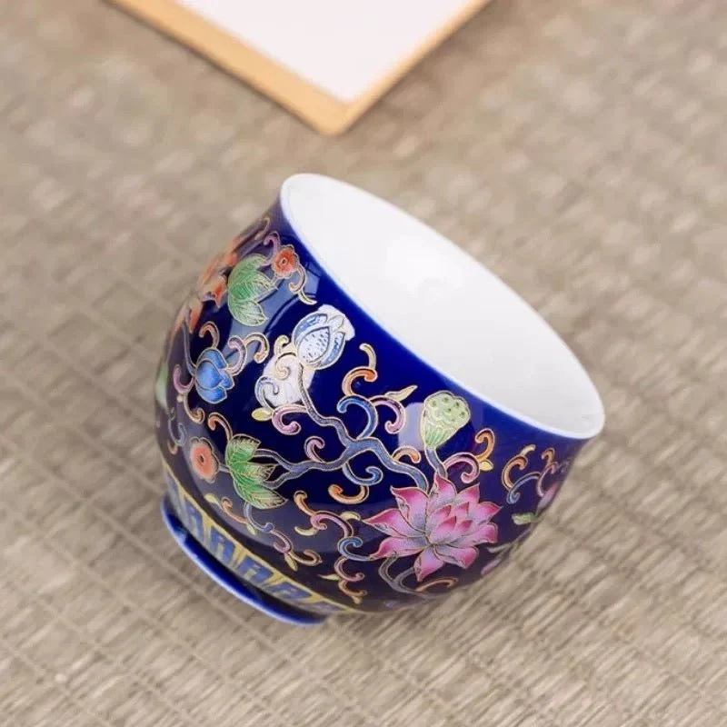 Dekorative Gongfu-Teetasse aus Porzellan mit Tragetasche