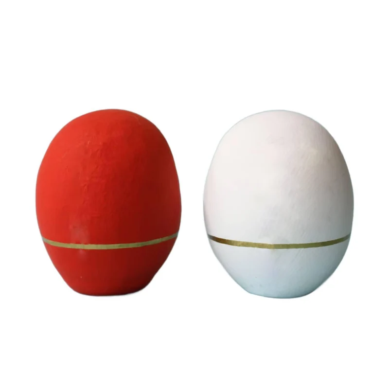 Shirakawa Daruma Red and White Pair Daruma Doll Set 8.5cm