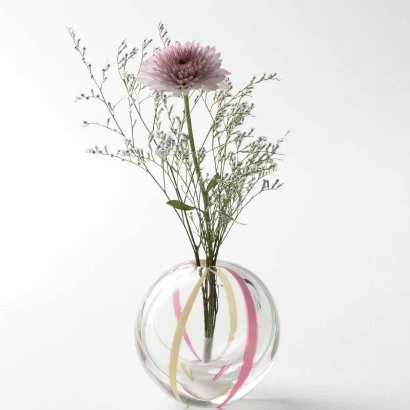 Aderia Colorful Glass Temari Ball Small Flower Vase 65mm