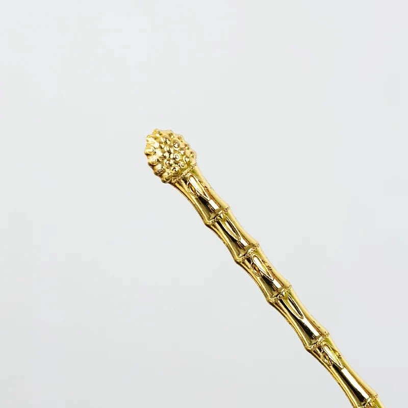 Teetassenhalter/Gabel aus goldenem Kupfer