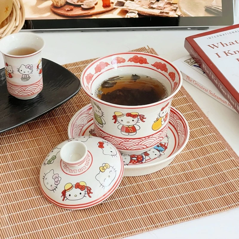 Verspielte Gaiwan- und Teetassenkollektion im Cartoon-Stil (Limitierte Auflage)