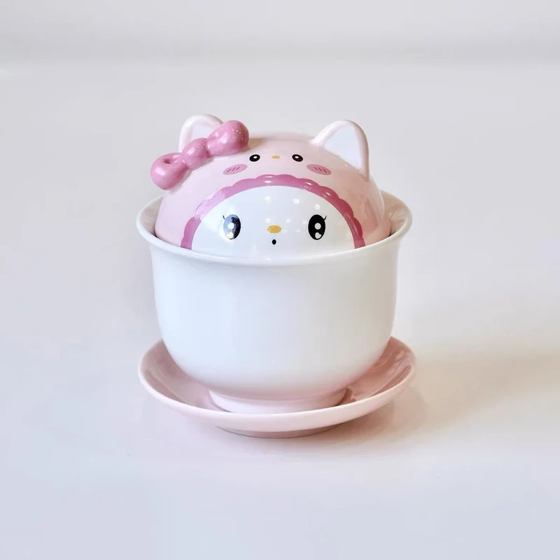 Verspielte Gaiwan- und Teetassenkollektion im Cartoon-Stil (Limitierte Auflage)