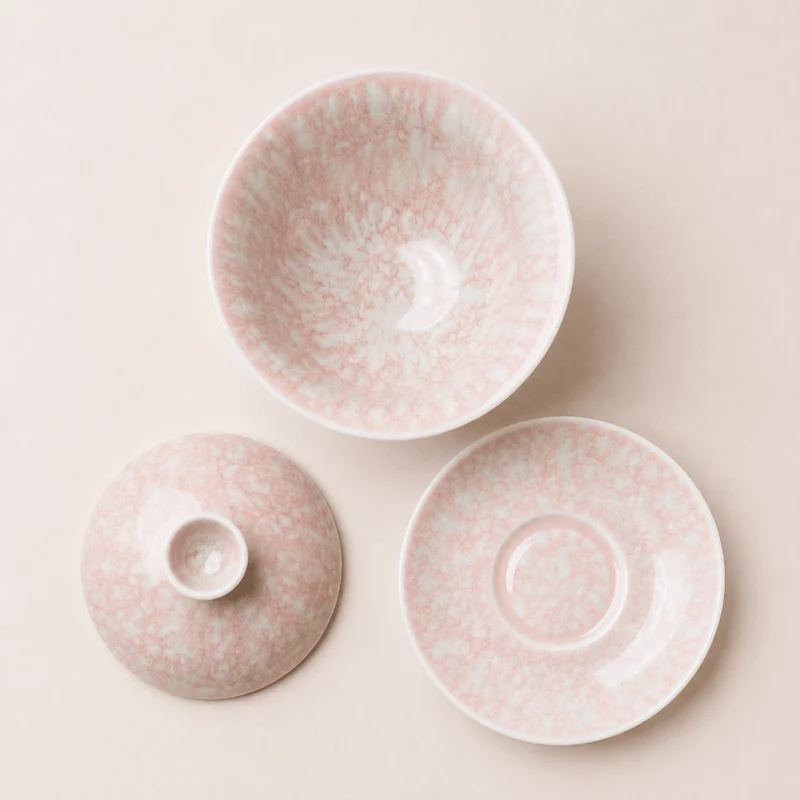 Jingdezhen blühender handgefertigter Gaiwan