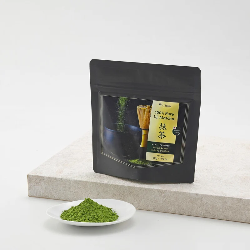 J Taste 100% Pure Uji Matcha Powder For Drinks & Culinary Creations 30g