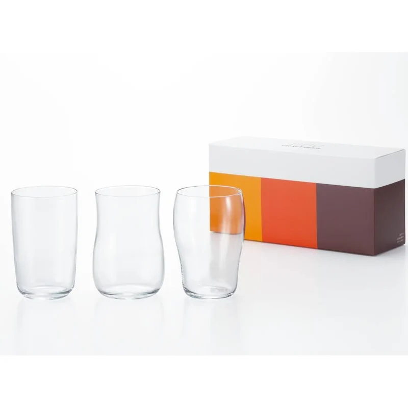 Aderia Craft Beer Glass Set Premium Short Glass Collection 3 Pieces