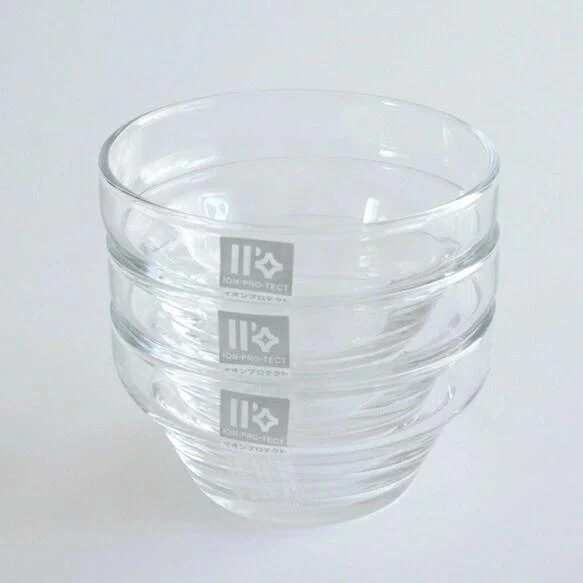 Aderia Strong Shatter-Resistant Small Glass Bowl for Children 3 Pieces