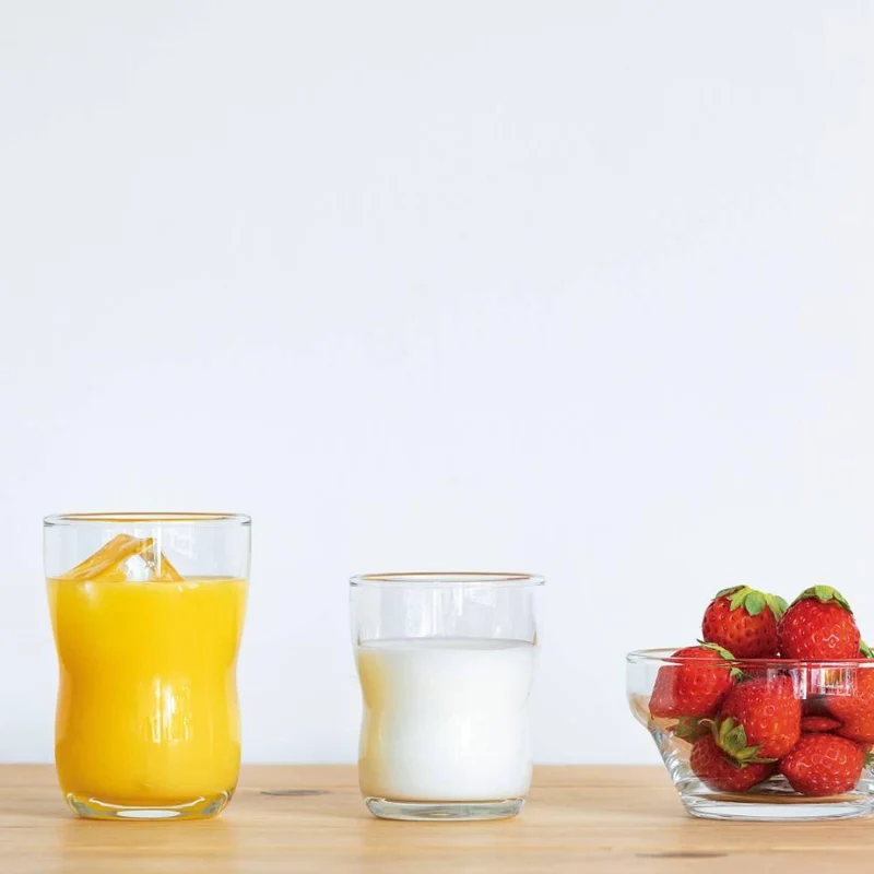 Aderia Strong Shatter-Resistant Drinking Glass for Children M 185ml 3 Pieces