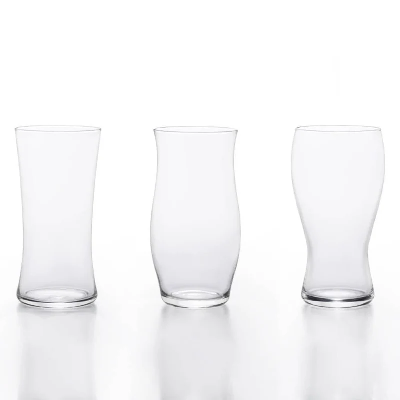 Aderia Craft Beer Glass Set Premium Tall Glass Collection 3 Pieces