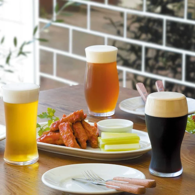 Aderia Craft Beer Glass Set Premium Tall Glass Collection 3 Pieces