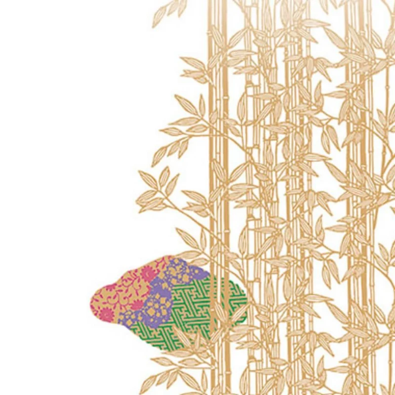 Kamiiso Washi Paper Table Placemats Bamboo Forest Design 100 Sheets