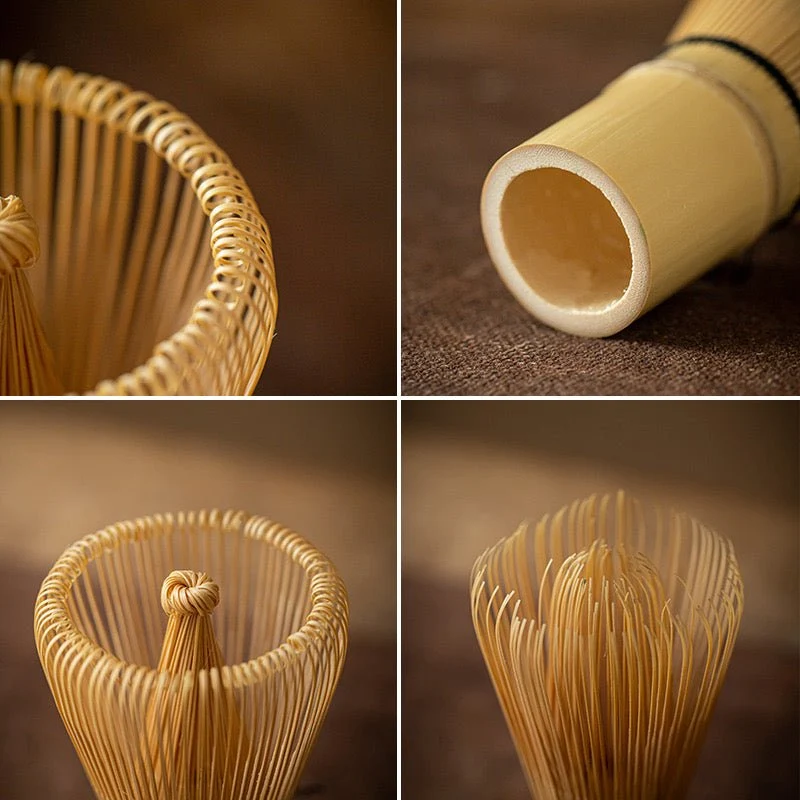 Matcha-Schneebesen aus Bambus mit 100 Zinken