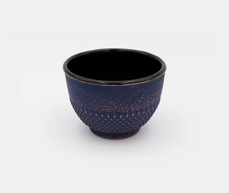 Cast Iron Teacup - Purple & Gold