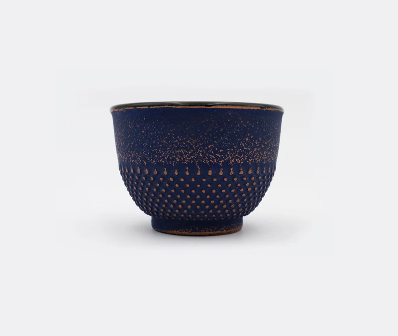 Cast Iron Teacup - Purple & Gold