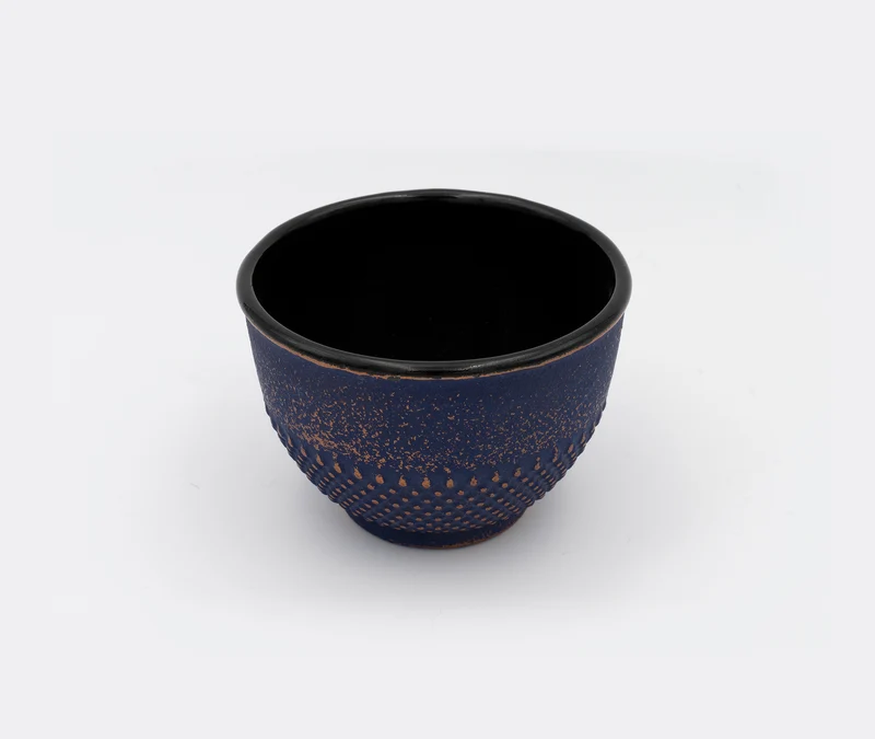 Cast Iron Teacup - Purple & Gold