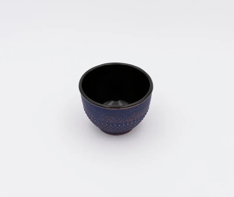 Cast Iron Teacup - Purple & Gold