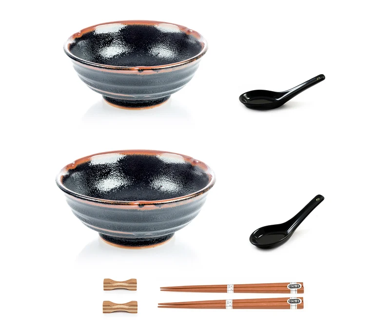 Tenmoku Japanese Ramen Bowl Set