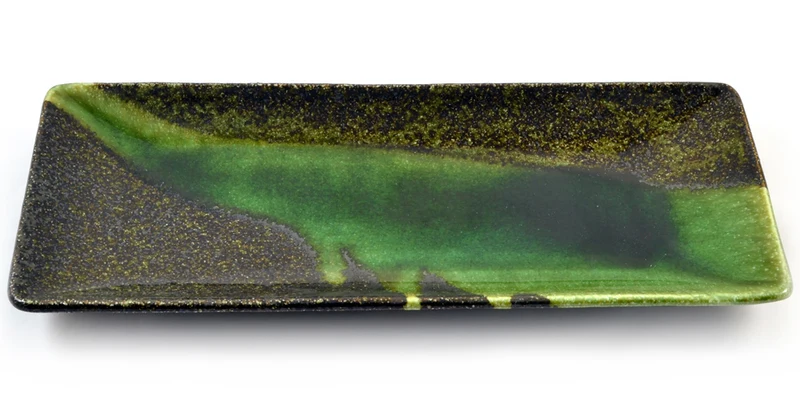 Green Glazed Japanese Sushi Plate Set