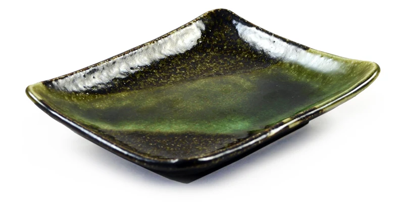 Green Glazed Japanese Sushi Plate Set