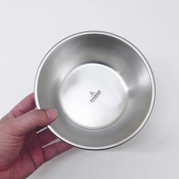 Ptygrace Durable Bowl Compact Stackable Steel Bowl For Camping 14cm