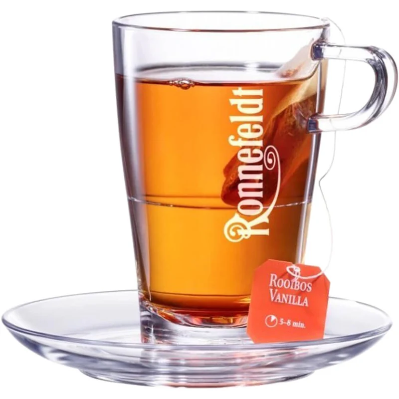 Glas Untertasse mit Ablagefläche