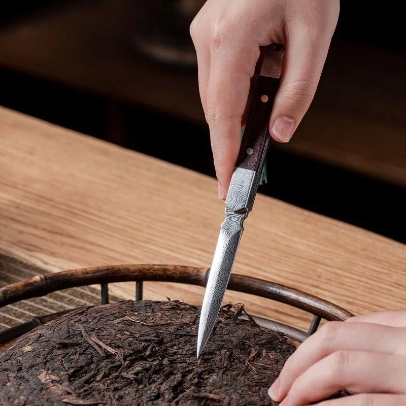 Handgefertigtes Kuchenmesser aus Puerh-Hartholz