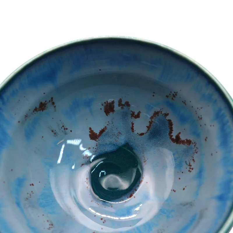 Aozora Chawan – japanische handgemachte Matcha-Schüssel Kyoyaki
