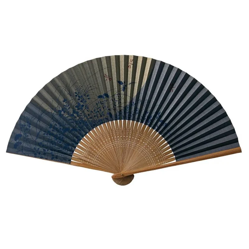 Yamani Golden Moonlight Design Sensu Handheld Folding Fan 21.5cm