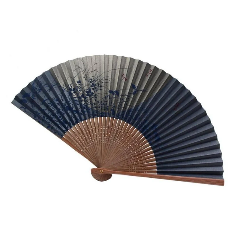 Yamani Golden Moonlight Design Sensu Handheld Folding Fan 21.5cm