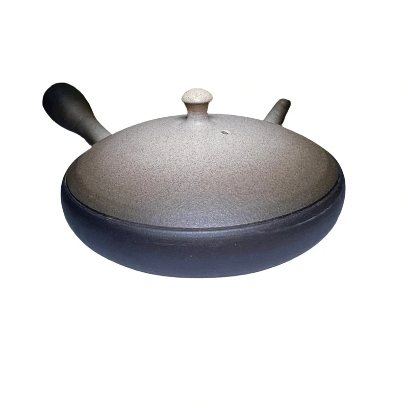 Handgemachte japanische Kyusu Gyokuro Teekanne - Graues Ombré