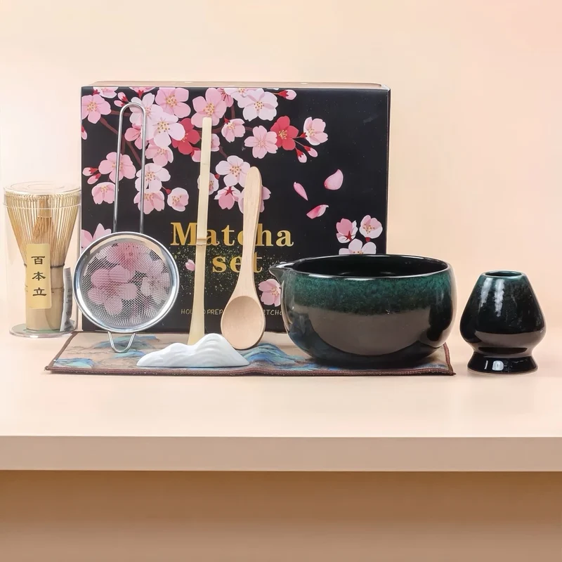 Komplettes Matcha-Zeremonie-Set mit erstklassigem Zeremonien-Matcha